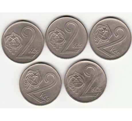 Konvolut 5 ks 2 kčs 1972/73/74/75/77