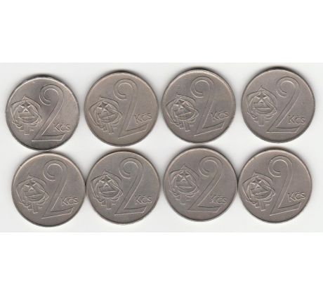 Konvolut 8 ks 2 kčs 1980/81/82/84/85/86/89/90
