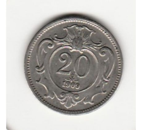 20 heller 1909 Rakúsko Uhorsko
