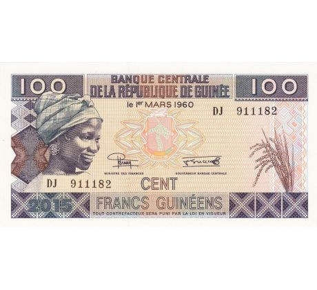 100 francs 2015 Guinea