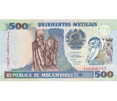 500 meticais 1991 Mozambik