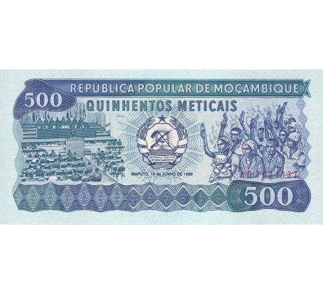 500 meticais 1983-89 Mozambik
