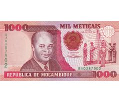 1 000 meticais 1991 Mozambik