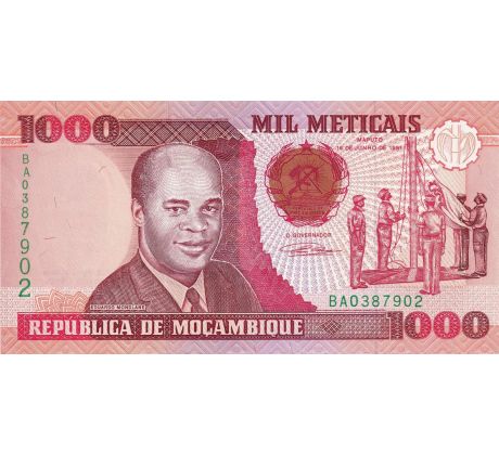 1 000 meticais 1991 Mozambik