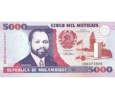 5 000 meticais 1991 Mozambik