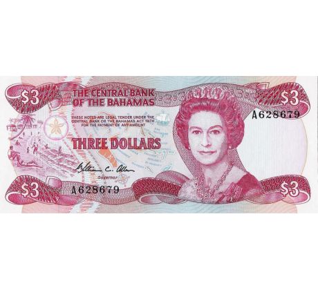 3 dollar 1984 Bahamy