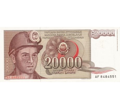 20 000 dinár 1987 Juhoslávia