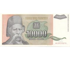 10 000 dinár 1993 Juhoslávia