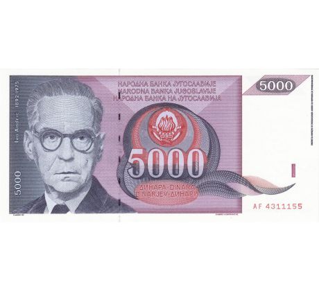 5 000 dinar 1991 Juhoslávia