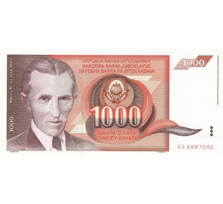 1 000 dinar 1990 Juhoslávia
