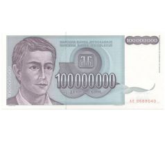 100 000 000 dinar 1993 Juhoslavia
