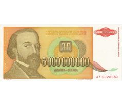 5 000 000 000 dinar 1993 Juhoslavia