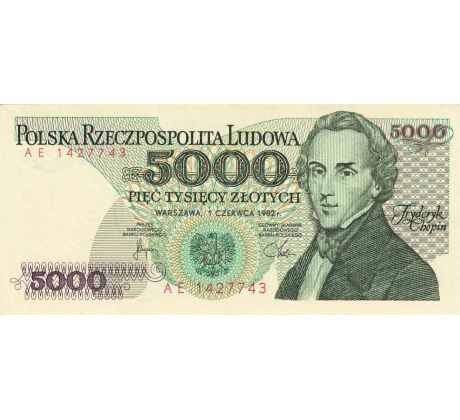 5 000 zlotých 1982-88 Polsko