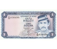 1 ringgit/dollár 1986 Brunei