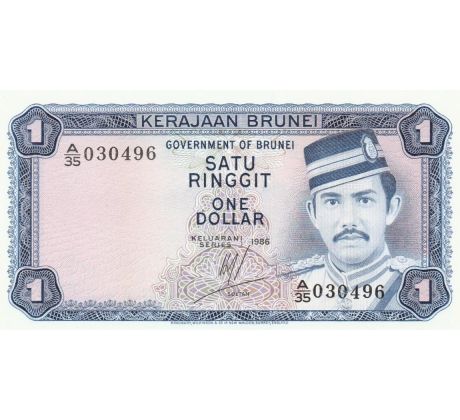 1 ringgit/dollár 1986 Brunei