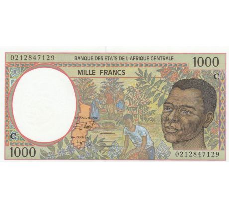 1 000 francs 1993-2002 Stredoafrické štáty Kongo