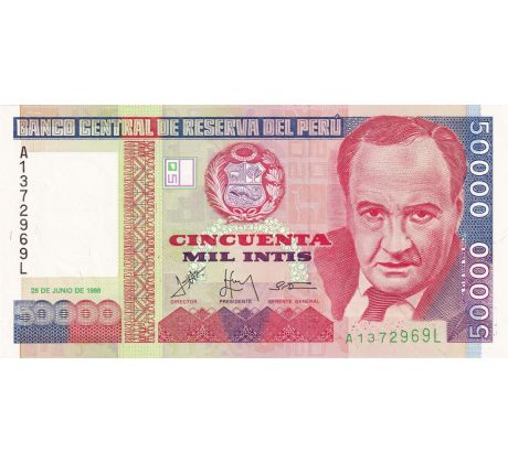 50 000 intis 1988 Peru