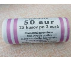 Banková rolka 2€ 2025 Prvý medzinárodný športový turnaj na území SR