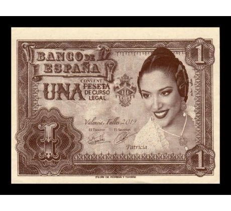 1 peseta 2019 Španielsko Valencia