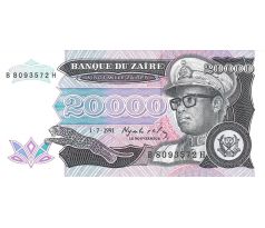 20 000 zaire 1991 Zaire