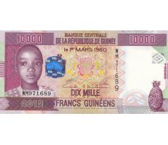 10 000 francs 2012 Guinea