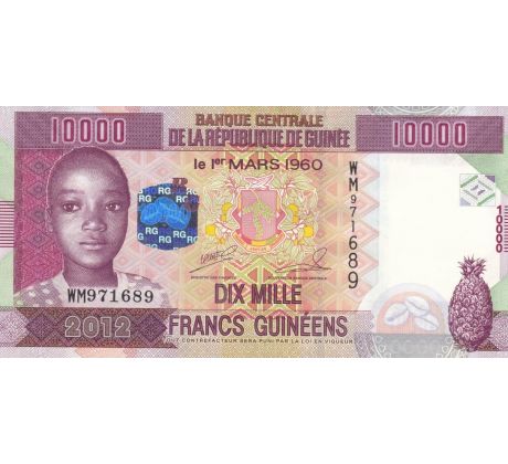 10 000 francs 2012 Guinea
