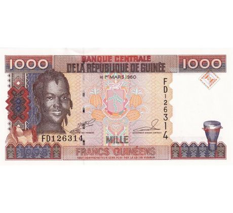1000 francs 1998 Guinea