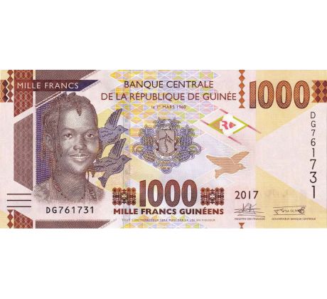 1000 francs 2015-22 Guinea