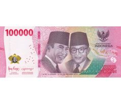 100 000 rupiah 2022-25 Indonézia