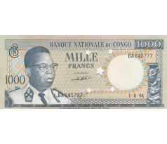 1 000 francs 1961-64 Kongo dem. rep.