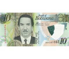 10 pula 2018 Botswana polymerová bankovka
