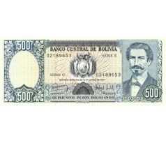 500 bolivianos 1981 Bolívia