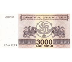 3 000 kuponi 1993 Gruzínsko
