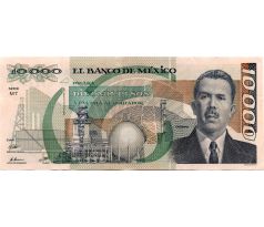 10 000 pesos 1985-89 Mexiko
