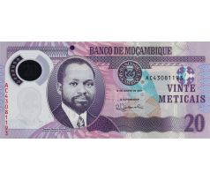20 meticais 2011-17 Mozambik polymerová bankovka