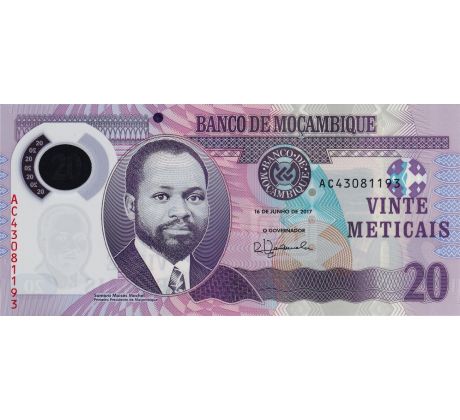 20 meticais 2011-17 Mozambik polymerová bankovka