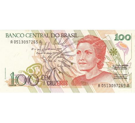 100 cruzeiros 1990 Brazília