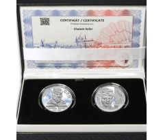 Súbor 1oz číslované investičné medaile 2012 Chatam Sofer