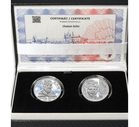 Súbor 1oz číslované investičné medaile 2012 Chatam Sofer