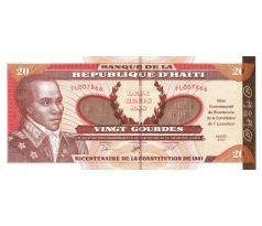 20 gourdes 2001 Haiti pamätná bankovka