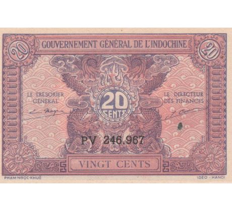 20 cent 1942 Francúzska Indočína