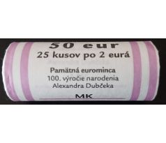 Banková rolka 2 € 2021 A. Dubček