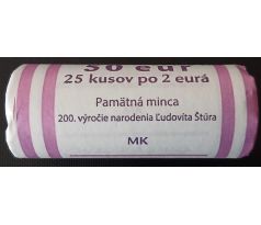 Banková rolka 2€ 2015 Ľudovít Štúr