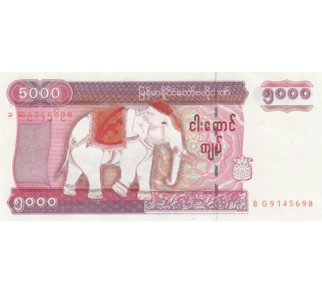 5 000 kyats 2009 Mjanmarsko/Burma