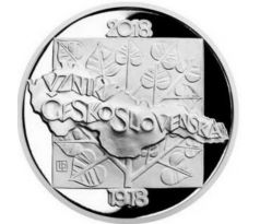 Limitovaná edícia - strieborná medaila Založenie Československa  2018