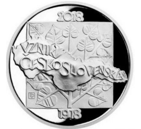 Limitovaná edícia - strieborná medaila Založenie Československa  2018