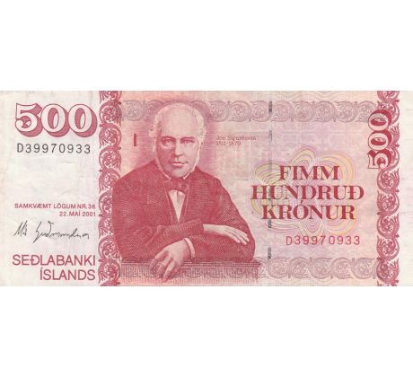500 kronur 2001 Island /02/