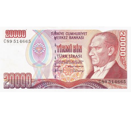 20 000 líra 1995 Turecko