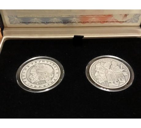 Zberateľská číslovaná edícia 2 x medaila v patine Nitrianske knieža Pribina