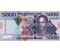 5 000 leones 2010-21 Sierra Leone